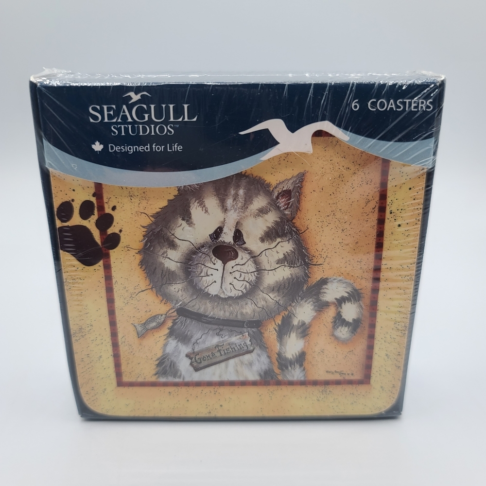 Seagull Studio Cat Coasters -Alley Catz Coasters set of 6